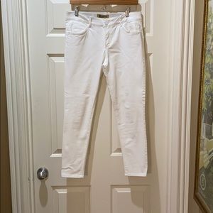 Stretch White Ankle Jeans